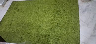 Green Shaggy Medium Carpet 