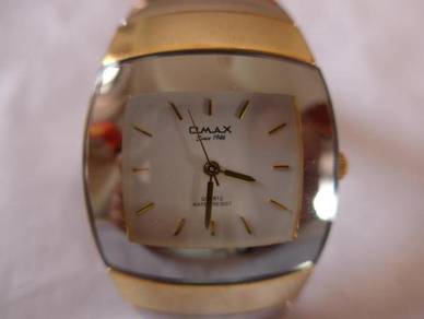 Omax Quartz White Square Dial Watch