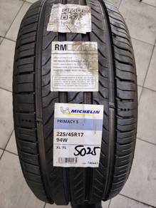 Tayar Baru 225 45 R17 Michelin PRIMACY 5