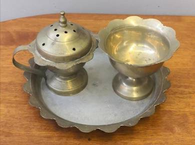 Antique brass asap set tembaga