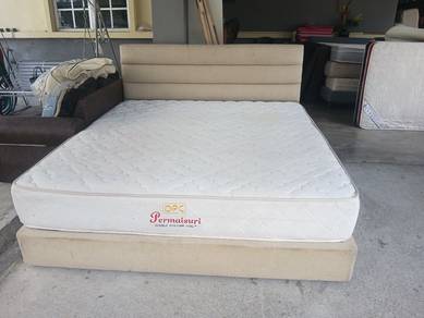 set katil saiz king jenis divan skali tilam tebal 