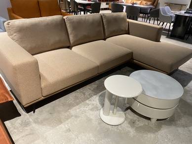 light brown L shaped sofa