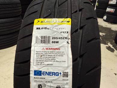 Tayar baru 205 45 17 blackarrow racing 2026 new