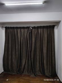 Langsir tebal Dark Chocolate Pintu dan tingkap 