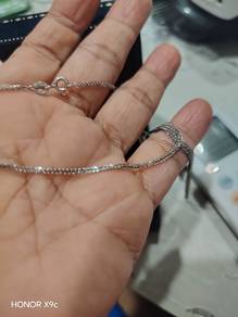 silver 925 sadur emas putih