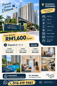 Apartment For Rent in Residensi Desamas @ Taman Desa