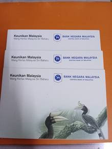Wang kertas Malaysia Siri baharu Rm1 Dan Rm5 3 set