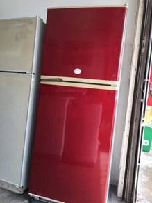 Sharp Red 2 doors Big fridge Peti Sejuk Ais