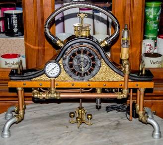 Steampunk Quartz Mantel Clock