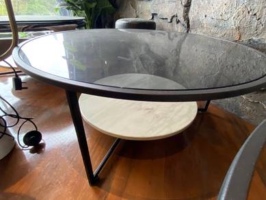 Designer Coffee table (glass, marble)