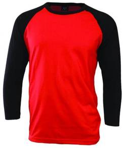 T-shirt Raglan Long Sleeve Code 1028 LS Red/Black
