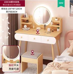 Brown Cosmetic dressing table meja desk make up 1