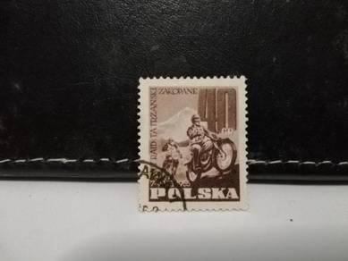1955 Poland Stamp 13th International Motorcycle