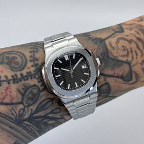 Custom Seiko Mod 40mm No Logo Black Nautilus