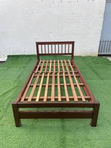 YE53B Katil Kayu Single Wooden Bed Frame