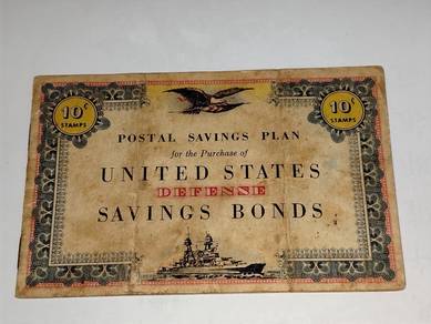 WWII USA Defense Saving Bonds Postal Saving Plan