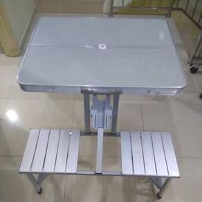 Meja lipat camping table 4x2 kaki new