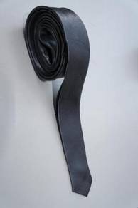 SLIM JT3 Dark Silver Grey Quality Solid Neck Tie