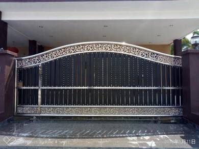 Pintu pagar Stainless Steel