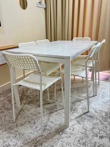 Meja Makan ikea 6 kerusi - putih