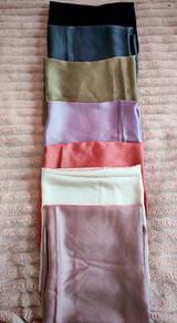 Tudung satin shawl berbagai warna