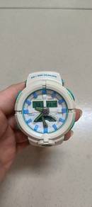G-Shock White and Green Watch