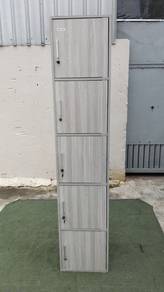 YD70AD1 Almari Loker 5 Tier Wooden Locker Oak
