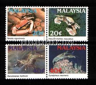 Mint Stamp Marine Life Series 2 Malaysia 1989