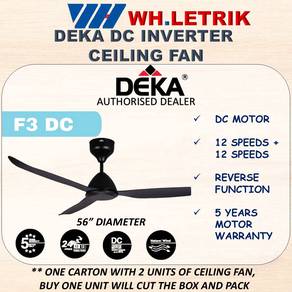 [2026 MODEL] Deka 56" DC Motor Remote Control Fan