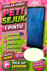 peti sejuk 1 pintu