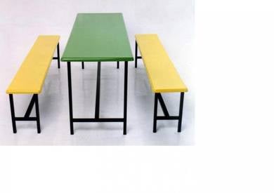 F&B Canteen Cafeteria Fibreglass Table & Bench Set