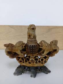 Three Guardian Lions Auspicious Sculpture