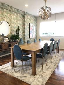 Teak Wood Dining Table -Wave Design