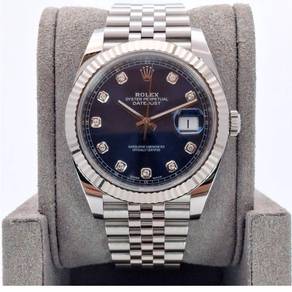 Pre Owned Jul 2018 Rolex Datejust 41 Blue GB0043