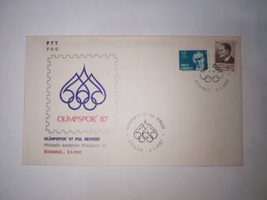 FDC Stamp Turkiye 1987 Olimpspor' 87