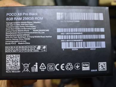 Poco x8 Pro- 8GB 256GB Rom - Black