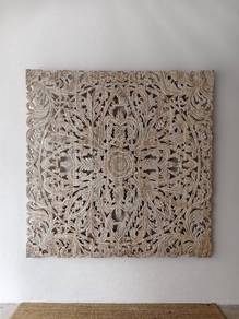 Teak Mandala Wall Panel