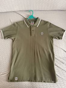 AAPENOW moonface men polo shirt- green