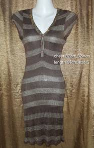 Stunning Shimmering Striped Bodycon Dress | Slinky