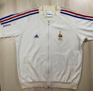 Adidas France Zipper White Jacket #CV Used