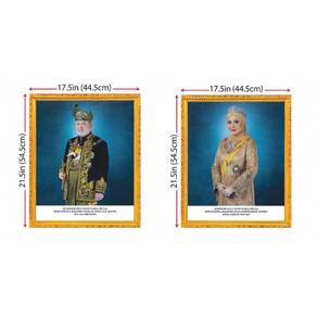 Bingkai Potret Agong dan Permaisuri (L)