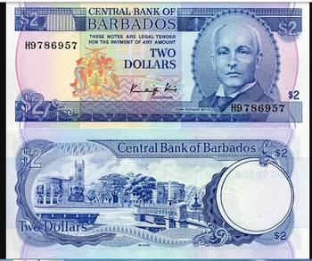 BARBADOS $2 Banknote 1986 - Pick P36