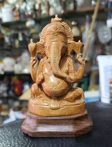Indian God Ganesha made of sandalwood