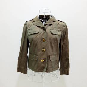 Miu Miu Olive Green Long Sleeve Top