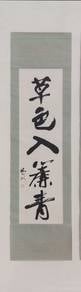 Chinese Calligraphy Scroll - 草色入簾青