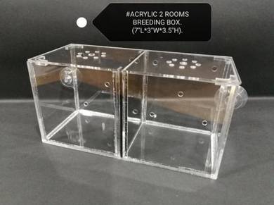 Acrylic Double Fish Breeding Box Aquarium Tank