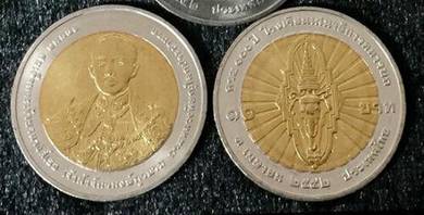 THAILAND BI-METAL 10 BAHT THAI ARMY 2009 coin