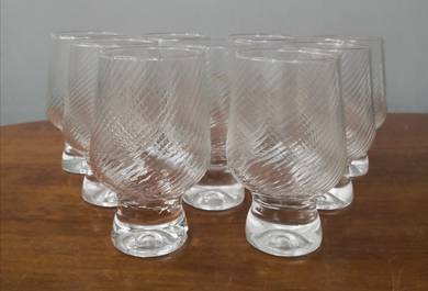 Retro footed glass cup 9