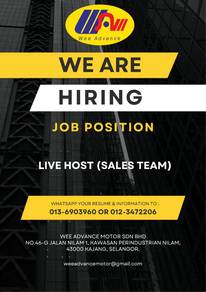 TikTok Live Host / Content Creator – Jualan Motor