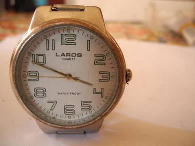 Laros White Dial with Green Indicators Watch